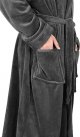 Mens Shawl Collar Fleece Bathrobe Robe