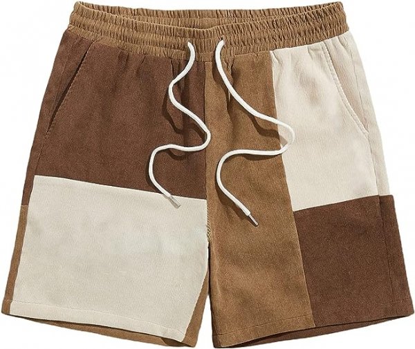 Men's Print Drawstring Waist Track Shorts