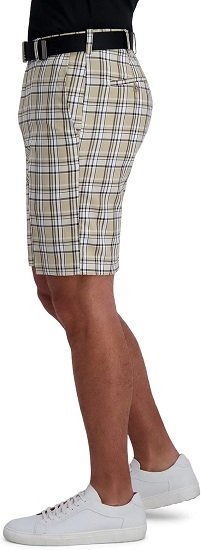Men's Straight Fit Flat  Waist Patterned Short